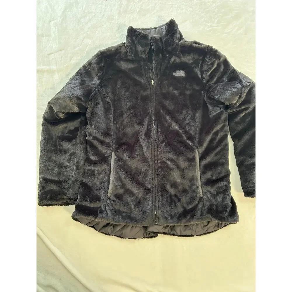 The North Face Womens Large Reversible Jacket Fleece/Puffer with Pockets XL XC!!